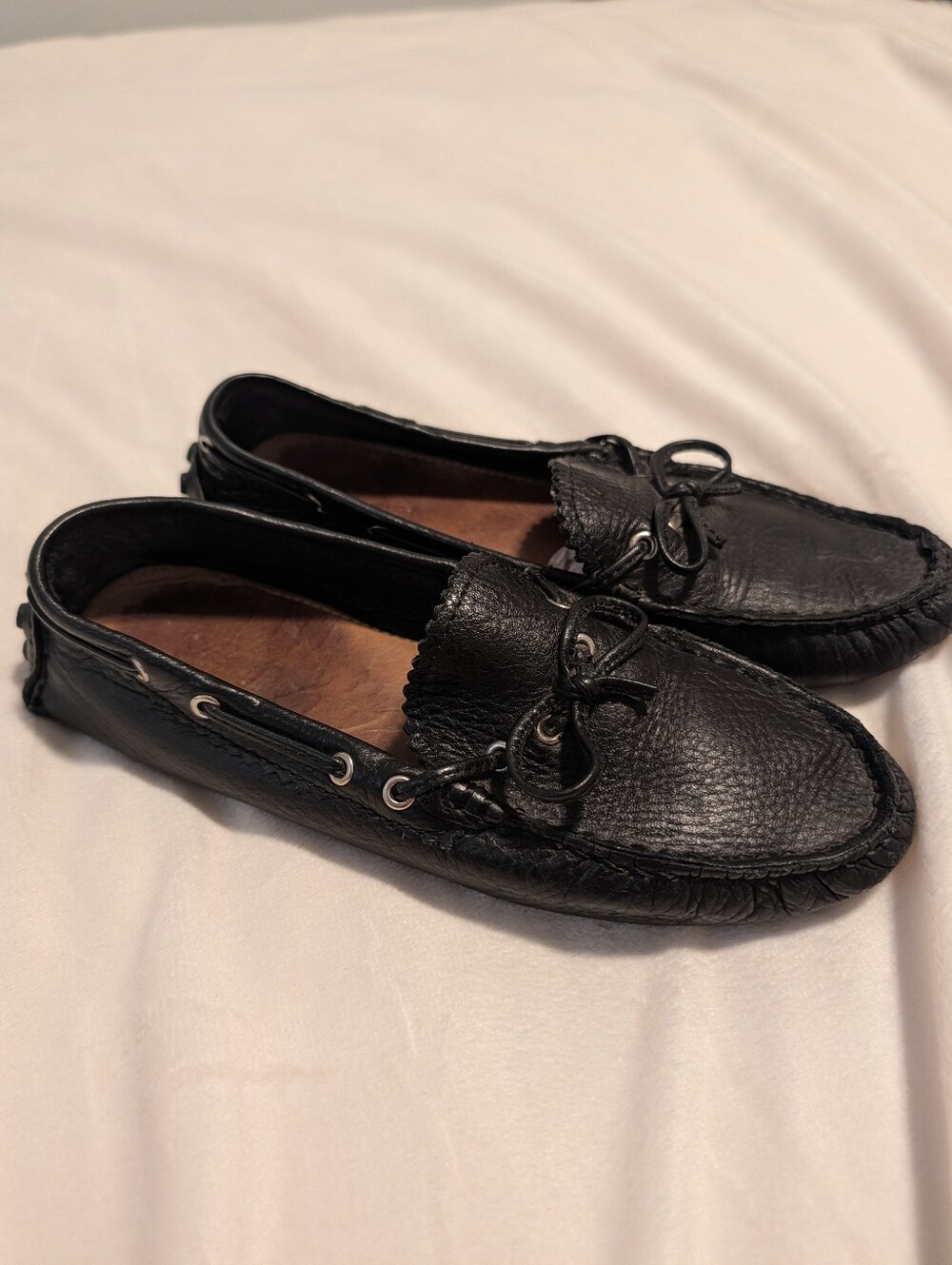 Coach Black Leather Nadia Flats